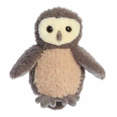 Aurora Small Woodland Babies - Owlet Mini Flopsie Adorable Stuffed Animal Brown 7"