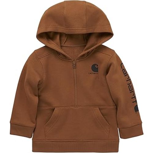 Amazon.com: Carhartt Baby & Toddler Boys' Half-Zip Hooded Pullover Sweatshirt, Carhartt Brown, 12 Months: Clothing, Shoes & Jewelry