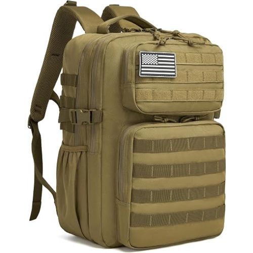 Military Tactical Backpack for Men Waterproof Daypack 3 Day Assault Pack Molle Bag with Water Bottle Holder