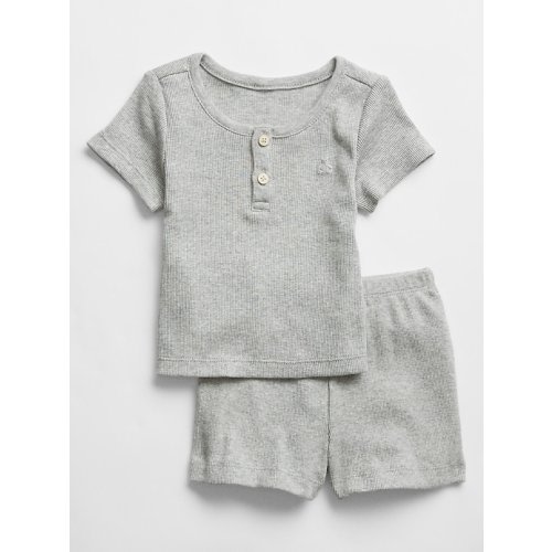 Baby Ribbed Henley Outfit Set