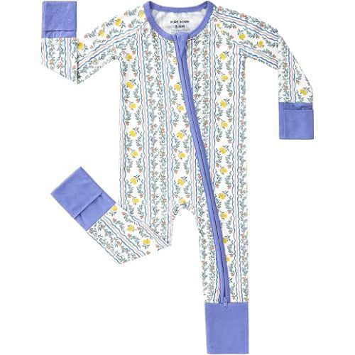 pureborn Baby Sleeper Viscose from Bamboo Zipper Footies Pjs 0-24 Months