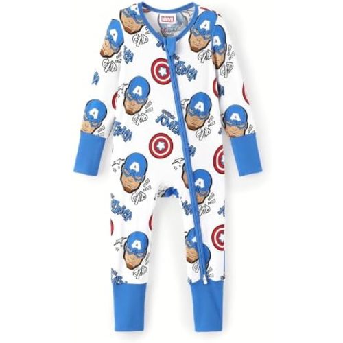 Disney Baby Viscose Made from Bamboo 2-Way Zipper Footie Outfit NB to Inf