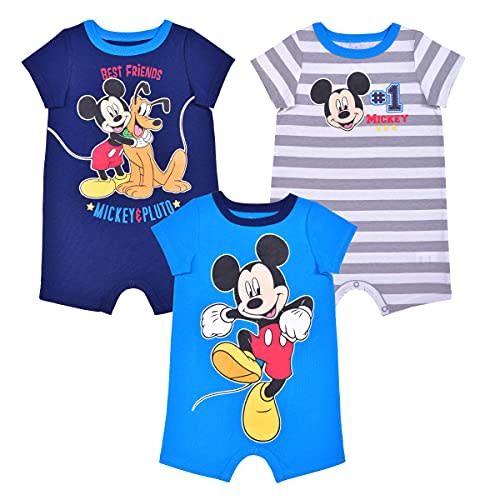 Disney Baby Boys' Mickey 3 Pack Rompers