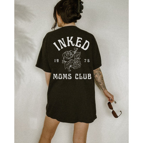 Mom Comfort Colors Shirt, Cool Mom Club, Mothers Day Gift for Moms With Tattoos, Mom Life, New Mom Gift, Moto Edgy Grunge, Oversized Tee