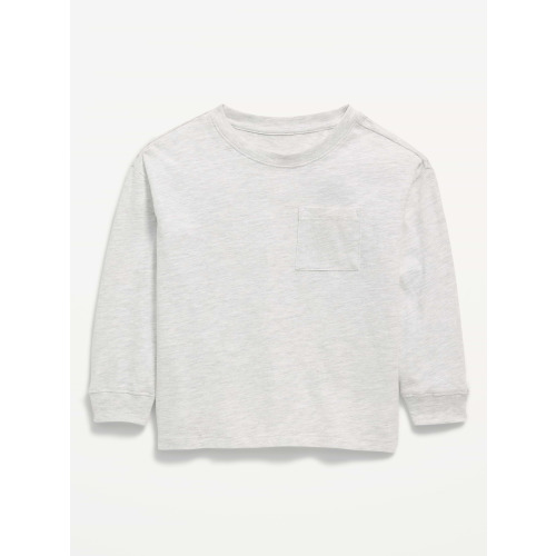 Oversized Long-Sleeve Pocket T-Shirt for Toddler Boys