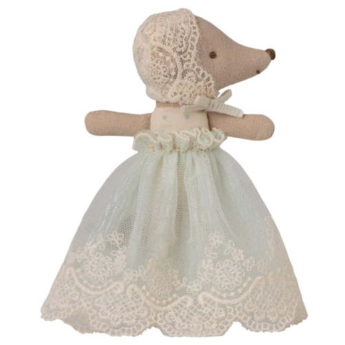 Baby mouse in gown - Mint