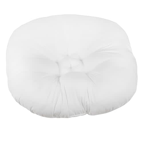 Cotton Newborn Lounger Cover, Removable Cover with Hidden Zipper Soft Baby Lounger Cover Round Lounger Slipcover for Infant Lounger Pillow (Only Cover) (Filler)