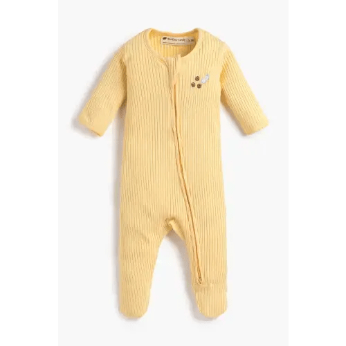 Ribbed Cotton Zipper One-Piece - Organic Baby Clothes - Monica + Andy