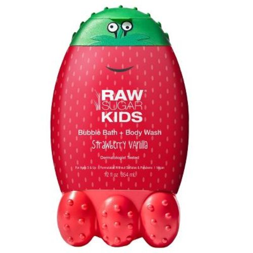 Raw Sugar Kids' Bubble Bath + Body Wash - Strawberry Vanilla - 12 fl oz