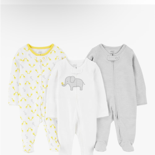 Simple Joys by Carter's Baby 3-Pack Neutral Sleep and Play Newborn
