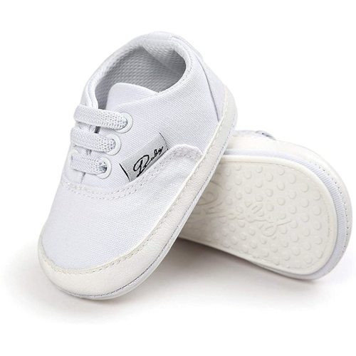 RVROVIC Baby Boys Girls Shoes Canvas Toddler Sneakers Anti-Slip Infant First Walkers 0-18 Months