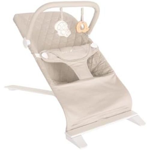 Alpine Organic Deluxe Portable Bouncer | Infant | 0 – 6 Months | Organic Sesame