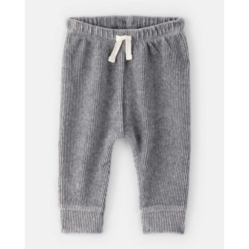 Baby Boy Ribbed Velour Pant - Dark Grey - Carter's | Carter's