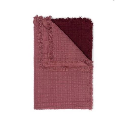 Crane Baby Multi-Layer Muslin Baby Blanket - Burgundy Ombre
