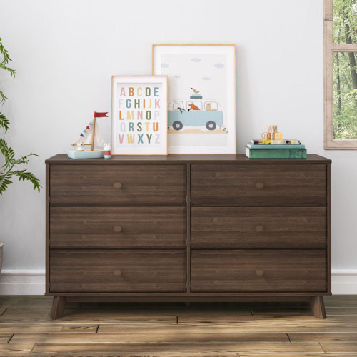George Oliver Solid Wood 6 Drawer Dresser & Reviews | Wayfair