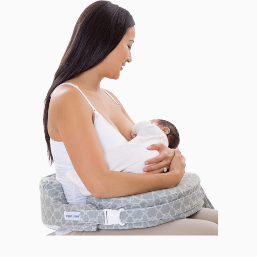 Deluxe Nursing Pillow - Flower Key Gray