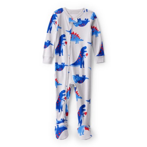 Baby Boy Dinosaur 100% Cotton Snug Fit 2-Way Zip Footie 1-Piece Pajamas - Grey | Carter's