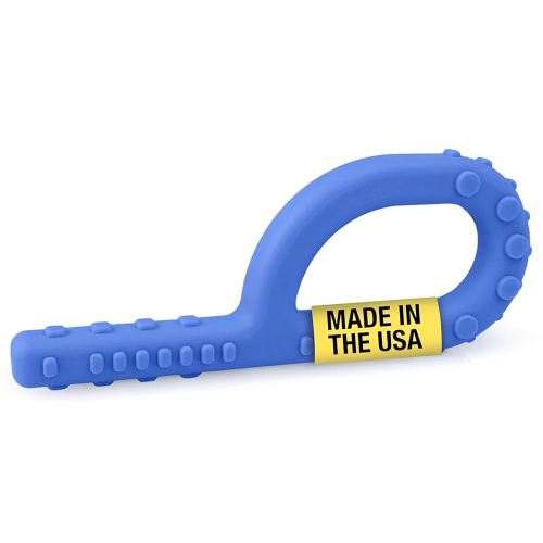 ARK Textured Grabber® XXT Super Tough Sensory P Chew for Kids and Adults - Oral Motor Chewy Tool for Sensory Processing, Biting Chewing Therapy, Autism, Special Needs, or Any Need to Chew - Royal Blue