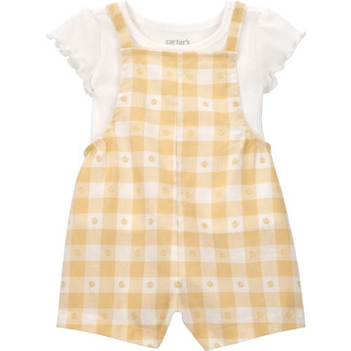 Carter's Child of Mine Baby Girl Overall Set, 2-Piece, Sizes 0/3-24 Months