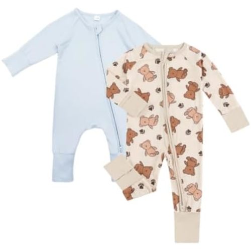Bow Dream Bamboo Rayon Baby Pajamas Sleepers Newborn Rompers Infant Outfit