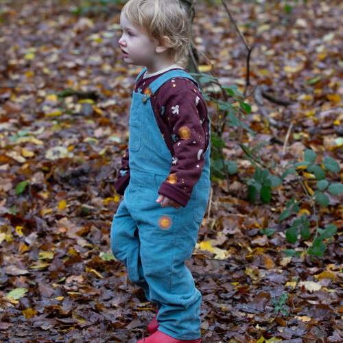 Pale Blue Lined Corduroy Dungarees – Little Green Radicals