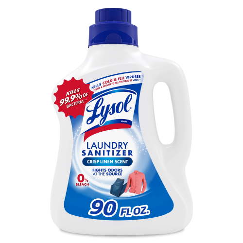 Free Shipping! Lysol Laundry Sanitizer Additive 90 oz, kills 99.9% of bacteria, odor eliminator, bleach alternative, fabric safe