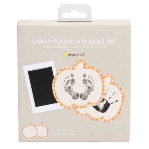 Pearhead Halloween 6"x6.25" Clean-Touch Ink Pad Set - Pumpkin