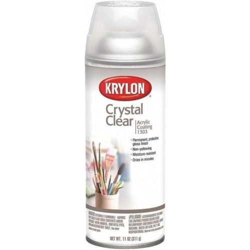 Krylon K01303007 Acrylic Spray Paint Crystal Clear in 11-Ounce Aerosol