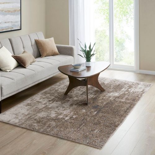 SKRAN 5'3"x7' Ultra Soft Shag Abstract Area Rug Cozy Floor Carpets for Bedroom Woven Rugs Modern Home Décor for Living Room, Indoor Dining Room,Gray
