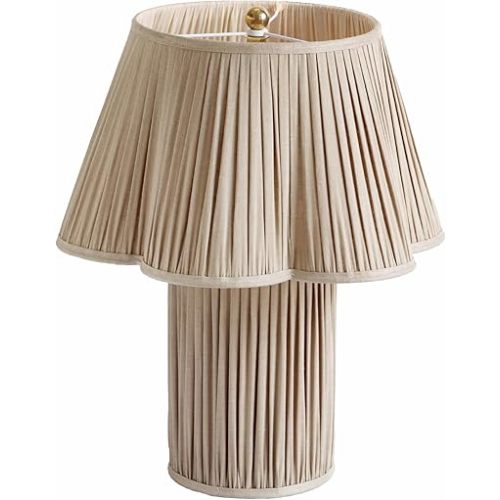Tov Furniture Corrine Beige Linen Table Lamp