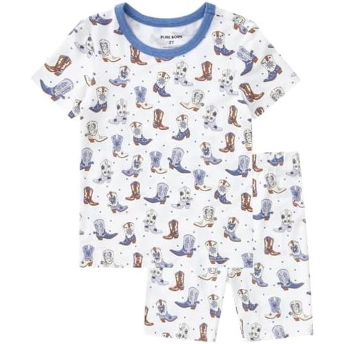 pureborn Baby Toddler Kids Viscose from Bamboo Pajamas Set Pjs 2pcs 18M-8Y