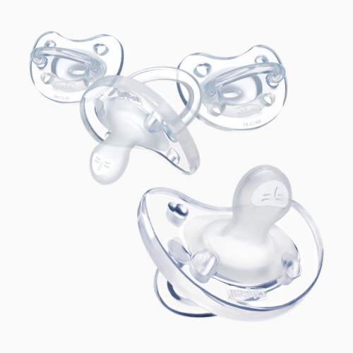 Chicco PhysioForma Silicone Orthodontic Pacifier (4 Pack) - Clear, 0-6 Months, 4