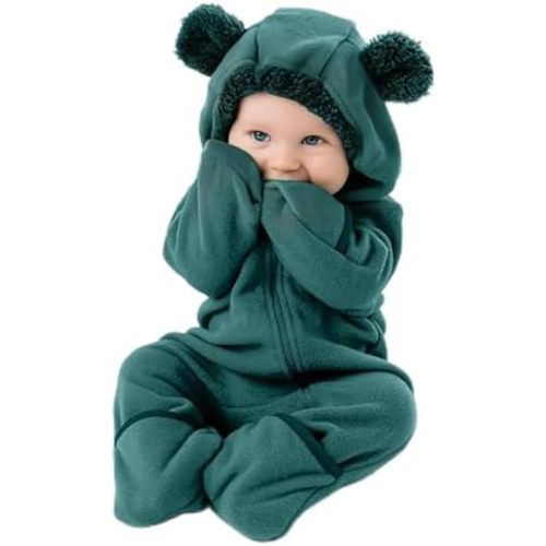 Cuddle Club Fleece Baby Bunting Bodysuit Hoodie, Newborn - 5T