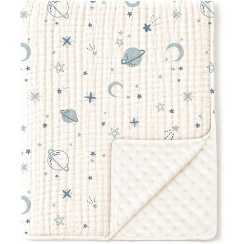 Konssy Soft Muslin Baby Blanket for Unisex Boys & Girls, 30 x 40 Inch