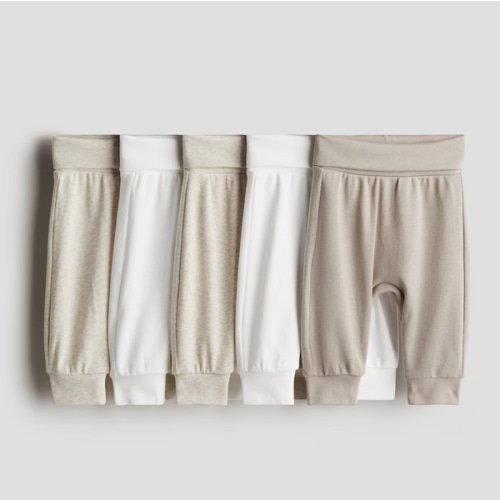 5-PACK FOLDOVER-WAIST PANTS