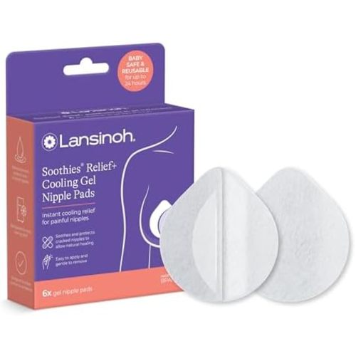 Lansinoh Soothies Cooling Gel Nipple Pads, 6 Count