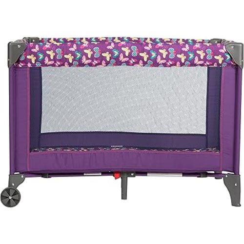 Cosco Funsport Compact Portable Playard, Lightweight, Easy Set up, Foldable Baby Playpen with Carry Bag, Butterfly Twirl