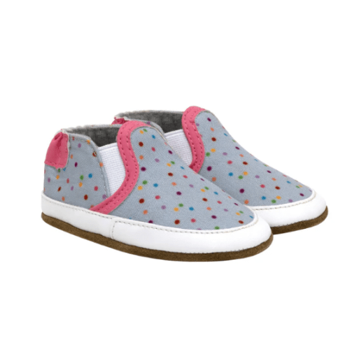 Polka Dot Polly Soft Soles Grey – Robeez