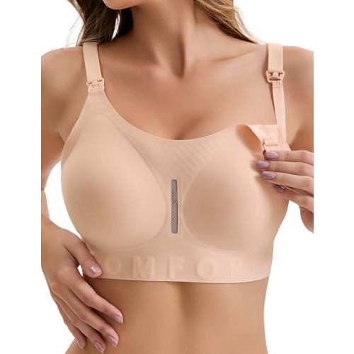 Smooth Nursing Bras for Breastfeeding Seamless Maternity Bras for Pregnancy Wireless Bralette with Extra Bra Extender