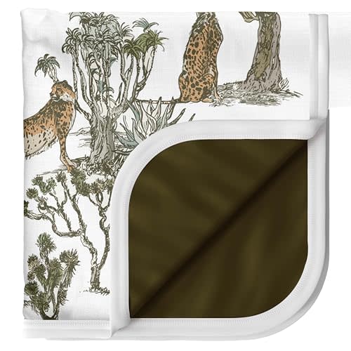 Pobibaby Premium Baby Blanket, Soft Stretchy Quilt for Babies, Toddlers, Kids (Safari)