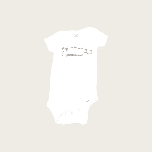 Puerto Rico Island Baby Onesie, Custom Puerto Rico Onesie, Isla Del Encanto, Boricua Pride, Puerto Rican Onesie, Organic Onesie