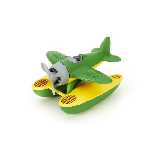 Green Toys Seaplane, Green/Yellow - Pretend Play, Motor Skills, Kids Bath Toy Floating Vehicle. No BPA, phthalates, PVC. Dishwasher Safe, Recycled Plastic, Made in USA.