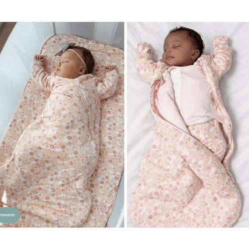 long sleeve swaddle sleep sack - sorbet/1.0 tog
