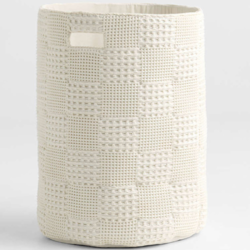 Nella Cream Organic Cotton Waffle Weave Kids Hamper with Handles