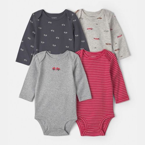 Baby Boy Carter's 4-Pack Long Sleeve Bodysuits