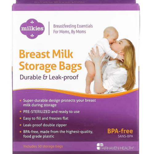 Fairhaven Health, Breast Milk Storage Bags, 50 Storage Bags