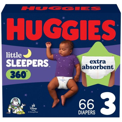 Huggies Little Sleepers 360 Disposable Diapers Super Pack - Size 3 - 66ct