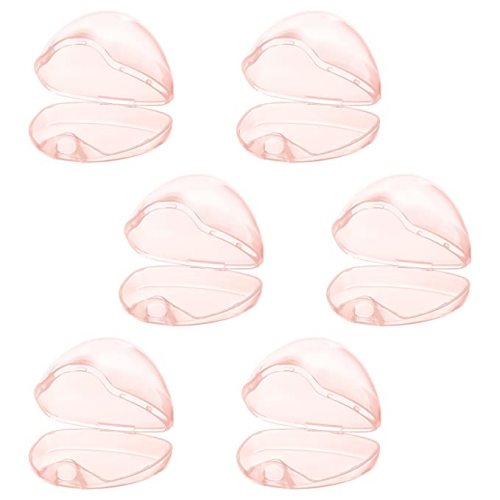 Accmor Pacifier Case, Pacifier Holder Case, Pacifier Container for Travel, BPA Free,Transparent Pink, 6 Pack - 6 Count