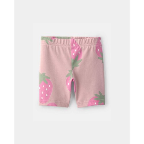 Toddler Girl Strawberry Bike Shorts - Pink | Carter's