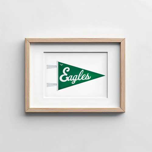 Eagles Pennant Wall Art Print